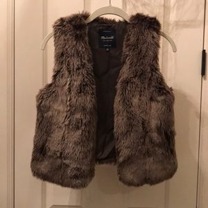 Madewell faux fur vest